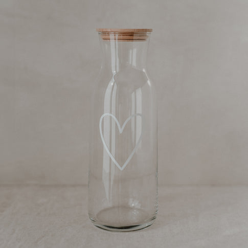 Carafe coeur blanc