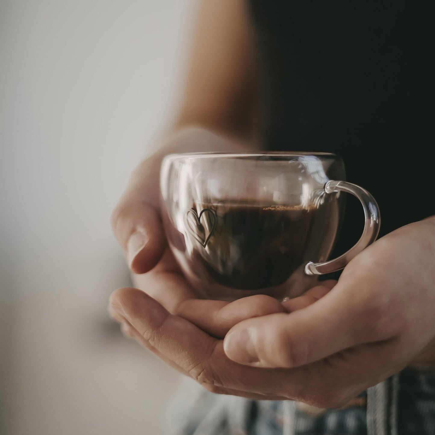 Doppelwandiges Espressoglas mit Henkel | Eulenschnitt 