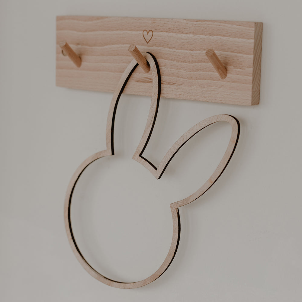 Couronne en bois Lapin Nature