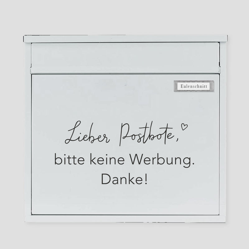 Sticker Bitte keine Werbung Schwarz