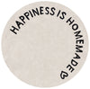 Tapis tissé rond Happiness